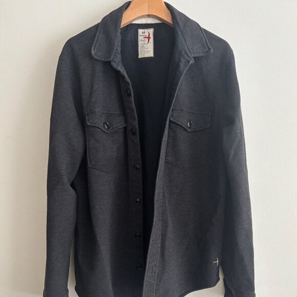 Relwen Charcoal Grey Cotton - Blend Shirt Jacket/ Overshirt/ Shacket - Medium - Picture 4 of 13